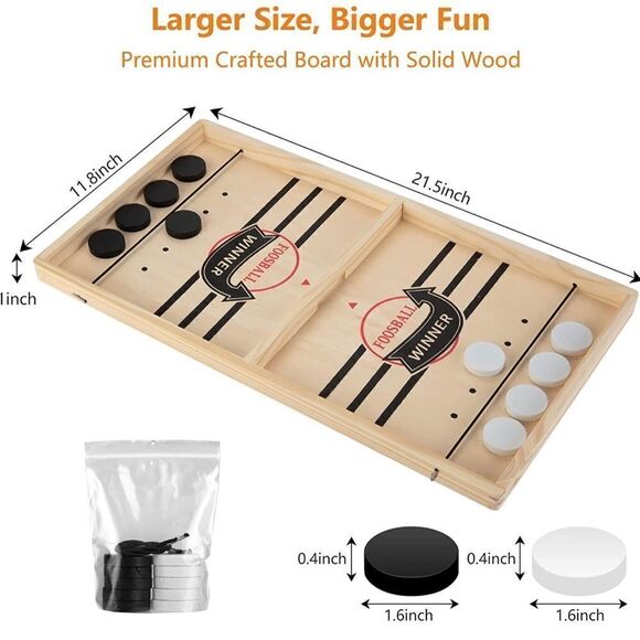 NWT! “Foosball Winner”, 2-Player Wooden, Family, Table Foosball Game (6+). - Picture 7 of 11